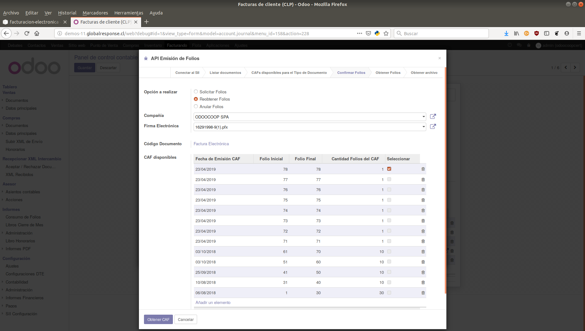 Texto de Odoo y bloque de imagen